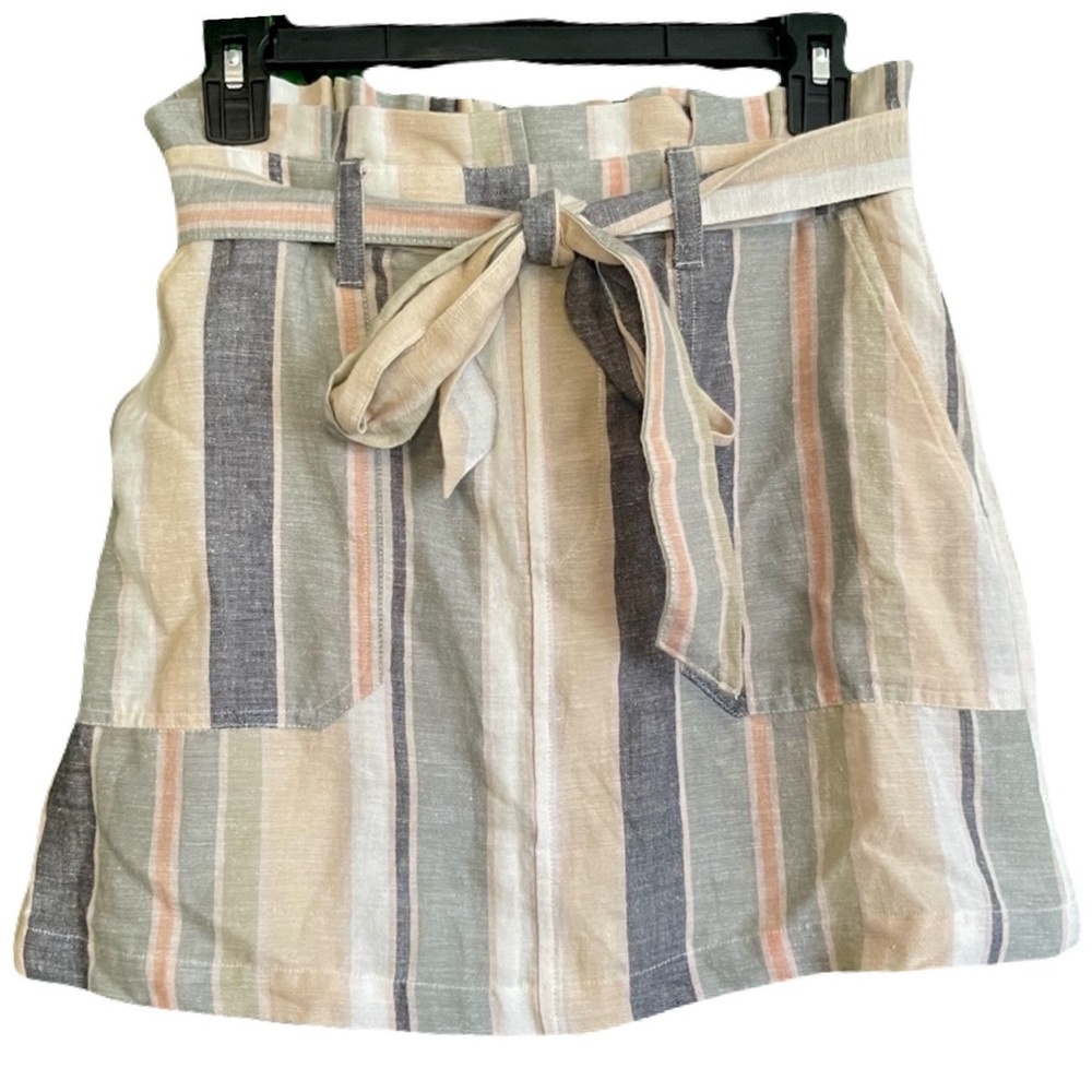 American Eagle Outfitters Juniors Small Striped Linen Skirt NWT